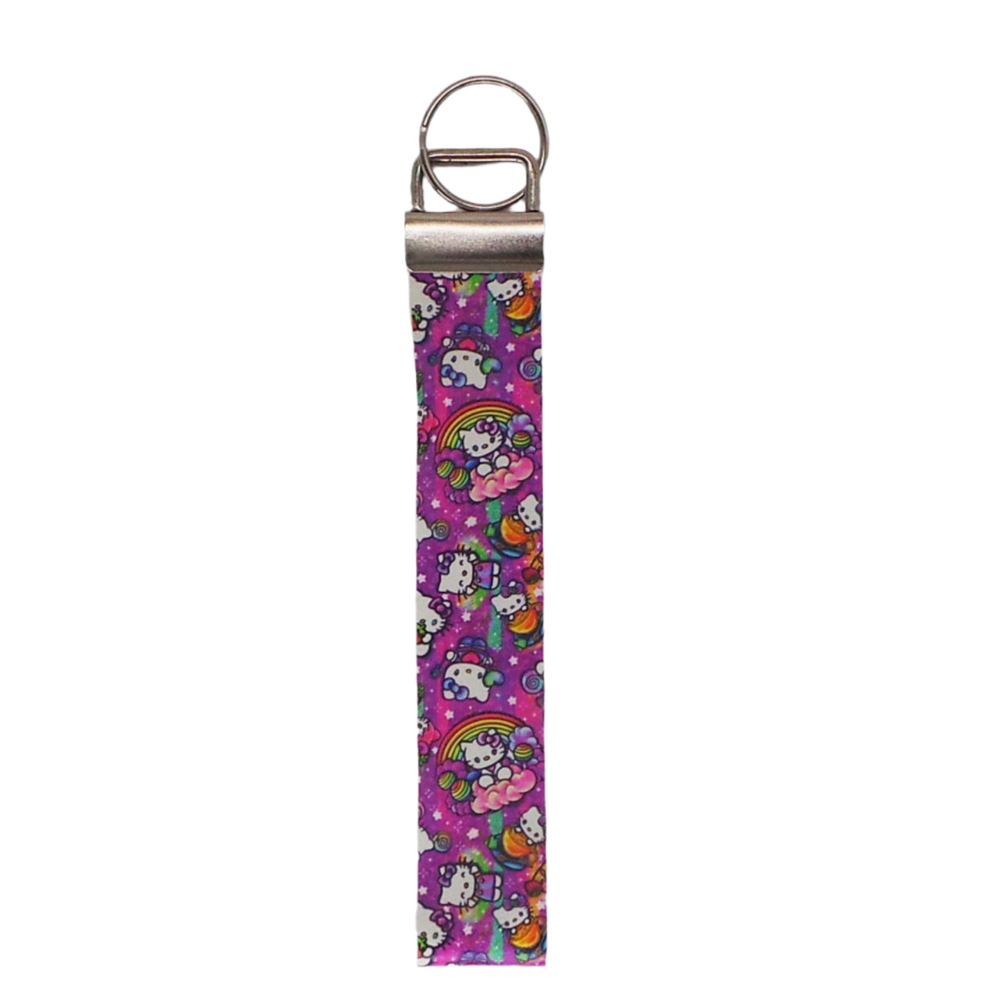 Purple Kitty Key Fob