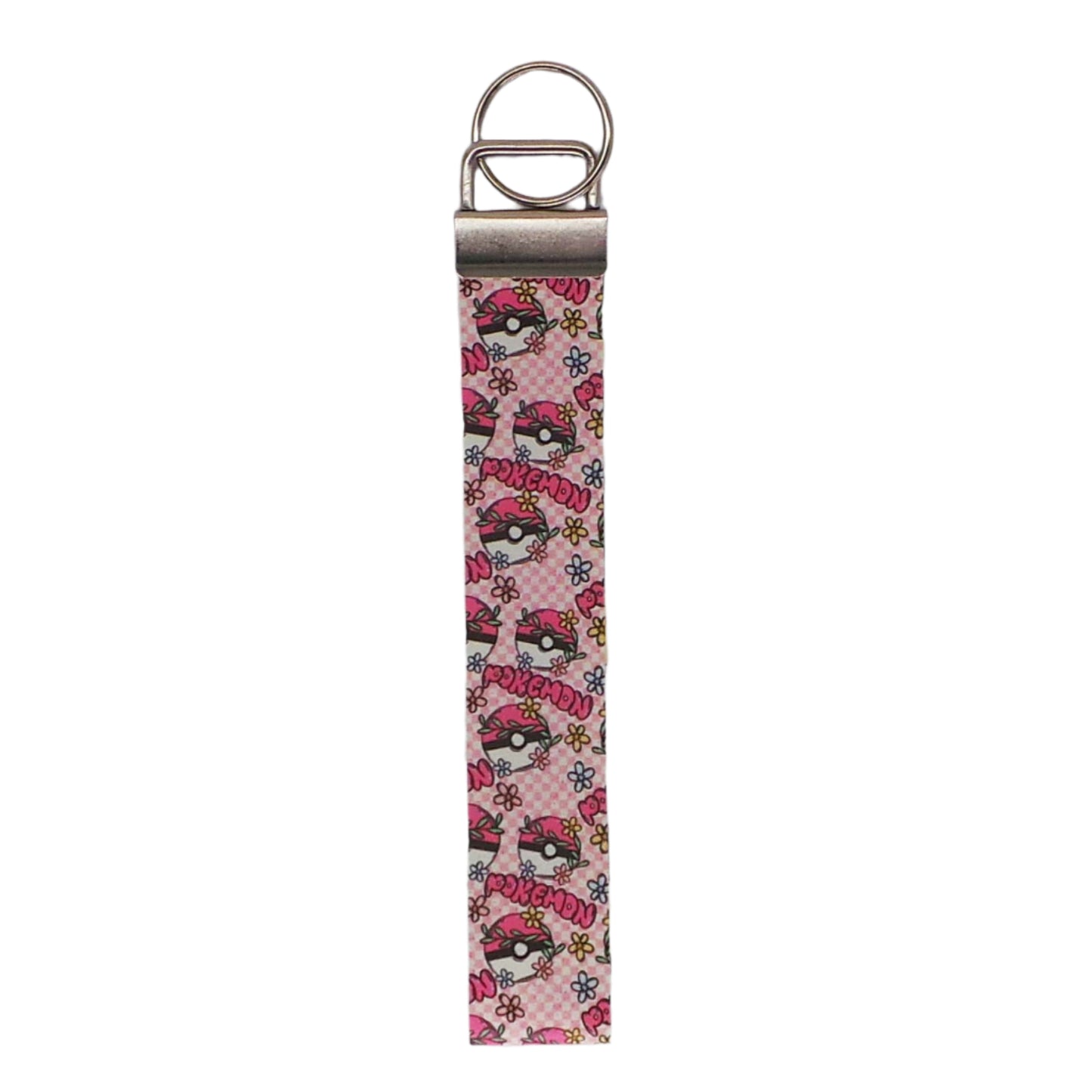 Pink Pokeball Key Fob