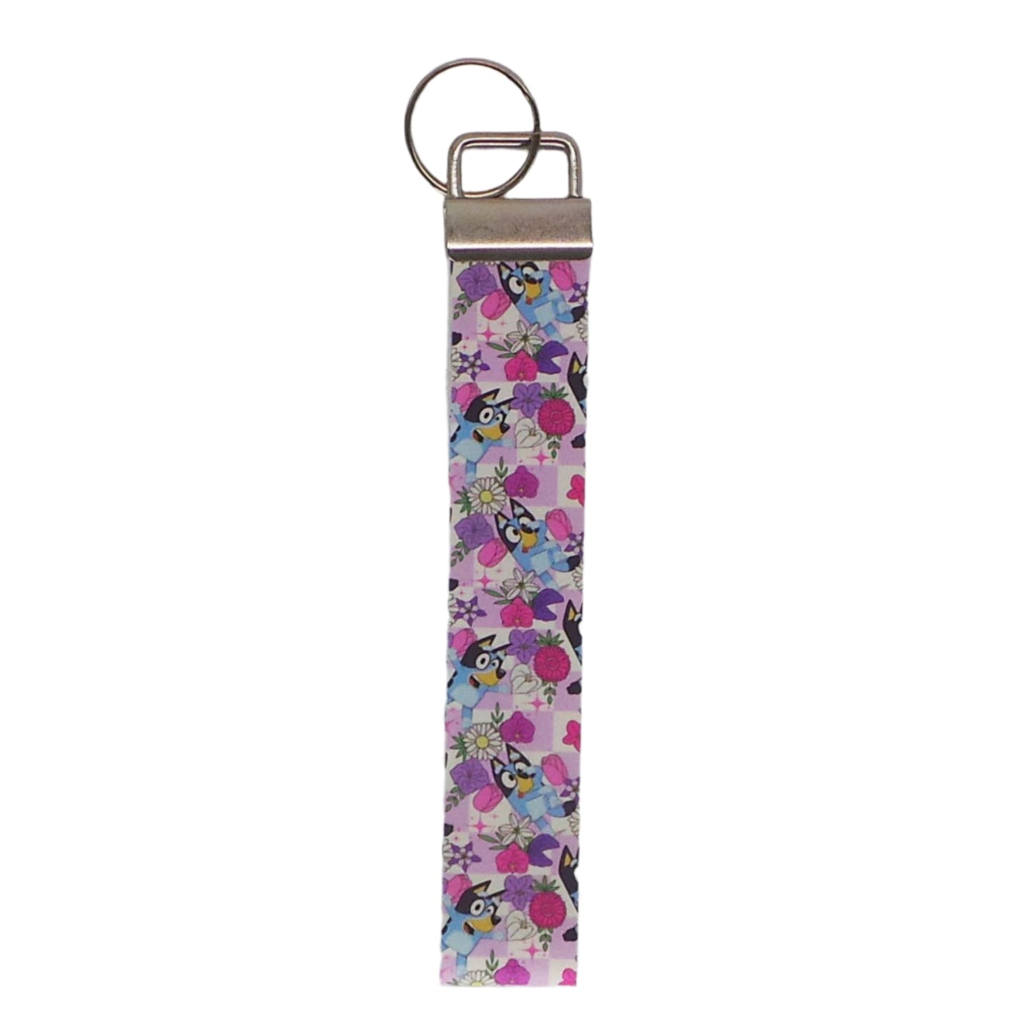 Pink Check Key Fob