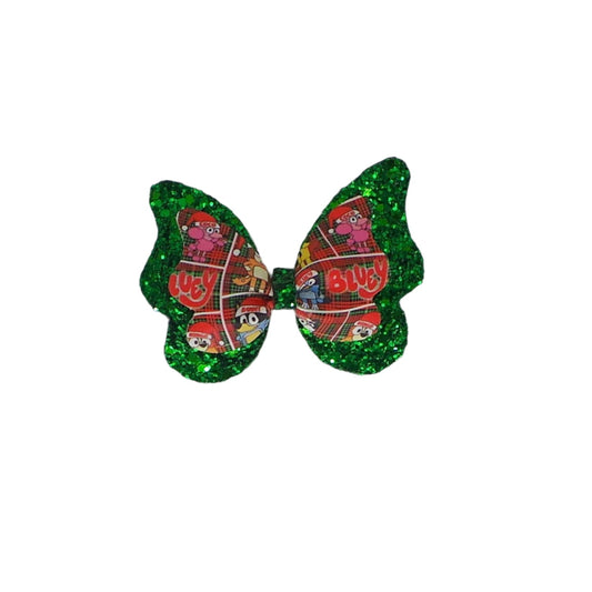 Heeler Christmas Butterfly Bow