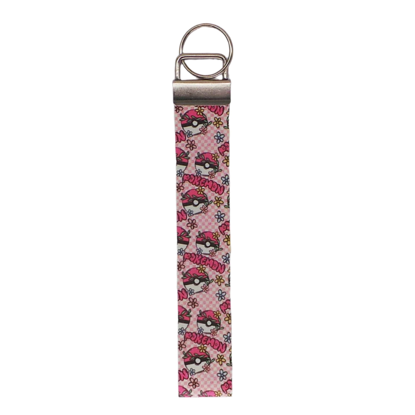 Pink Pokeball Key Fob